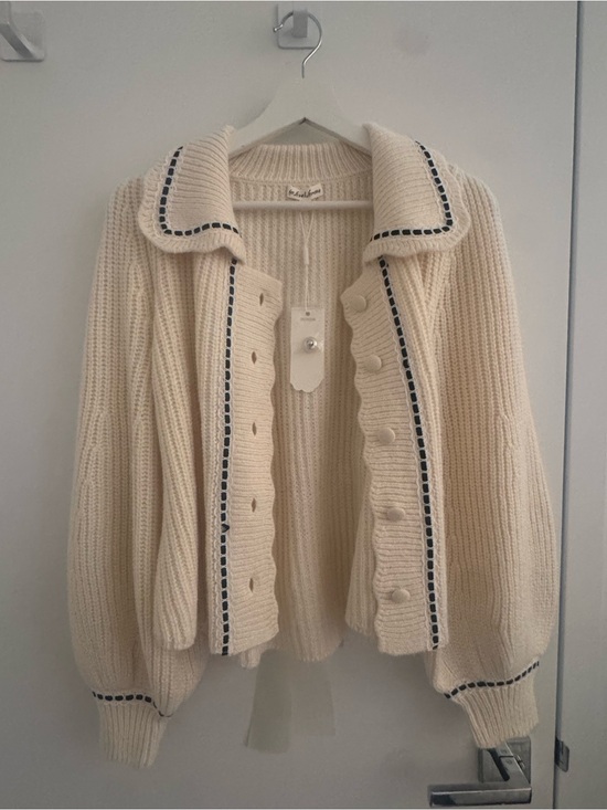 For Love And Lemons Sweaters - For Love & Lemons Jade Cardigan in Cream